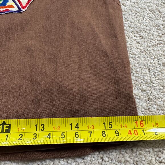 Vtg. Girl Scouts Brownie Vest Girls Medium (10-12) Brown With Patches Sleeveless - Picture 8 of 10